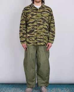 Online Needles D.N. Coverall Jacket Cotton Ripstop Tiger Camo