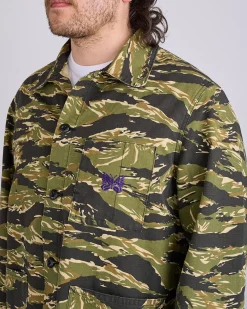 Online Needles D.N. Coverall Jacket Cotton Ripstop Tiger Camo