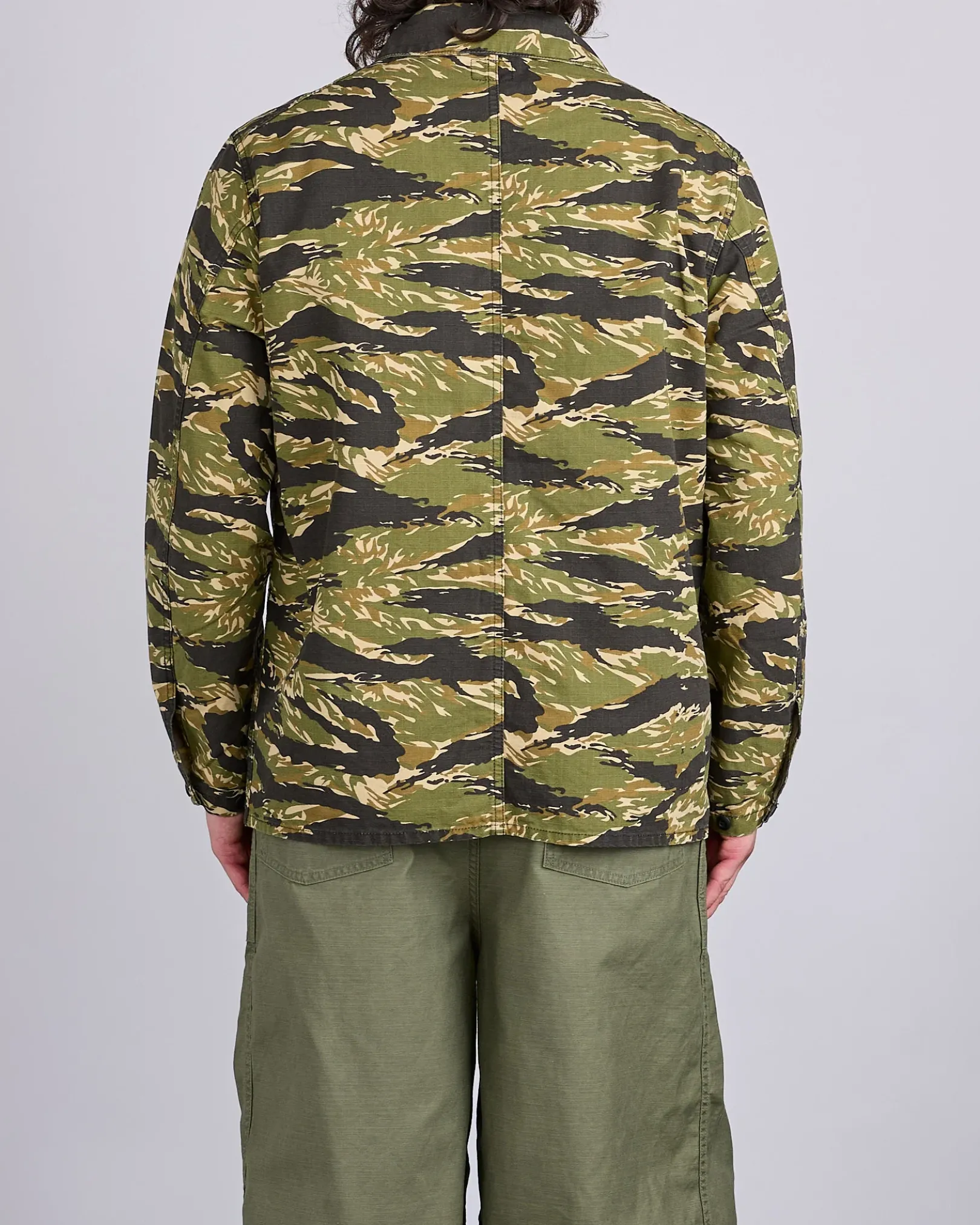Online Needles D.N. Coverall Jacket Cotton Ripstop Tiger Camo