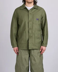 Fashion Needles D.N. Coverall Jacket Back Sateen Olive