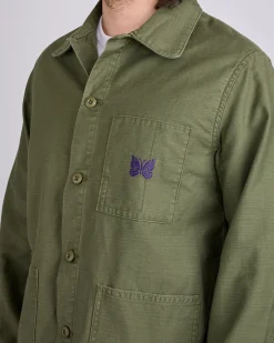 Fashion Needles D.N. Coverall Jacket Back Sateen Olive