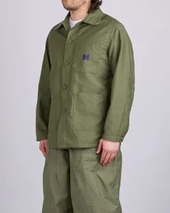 Fashion Needles D.N. Coverall Jacket Back Sateen Olive