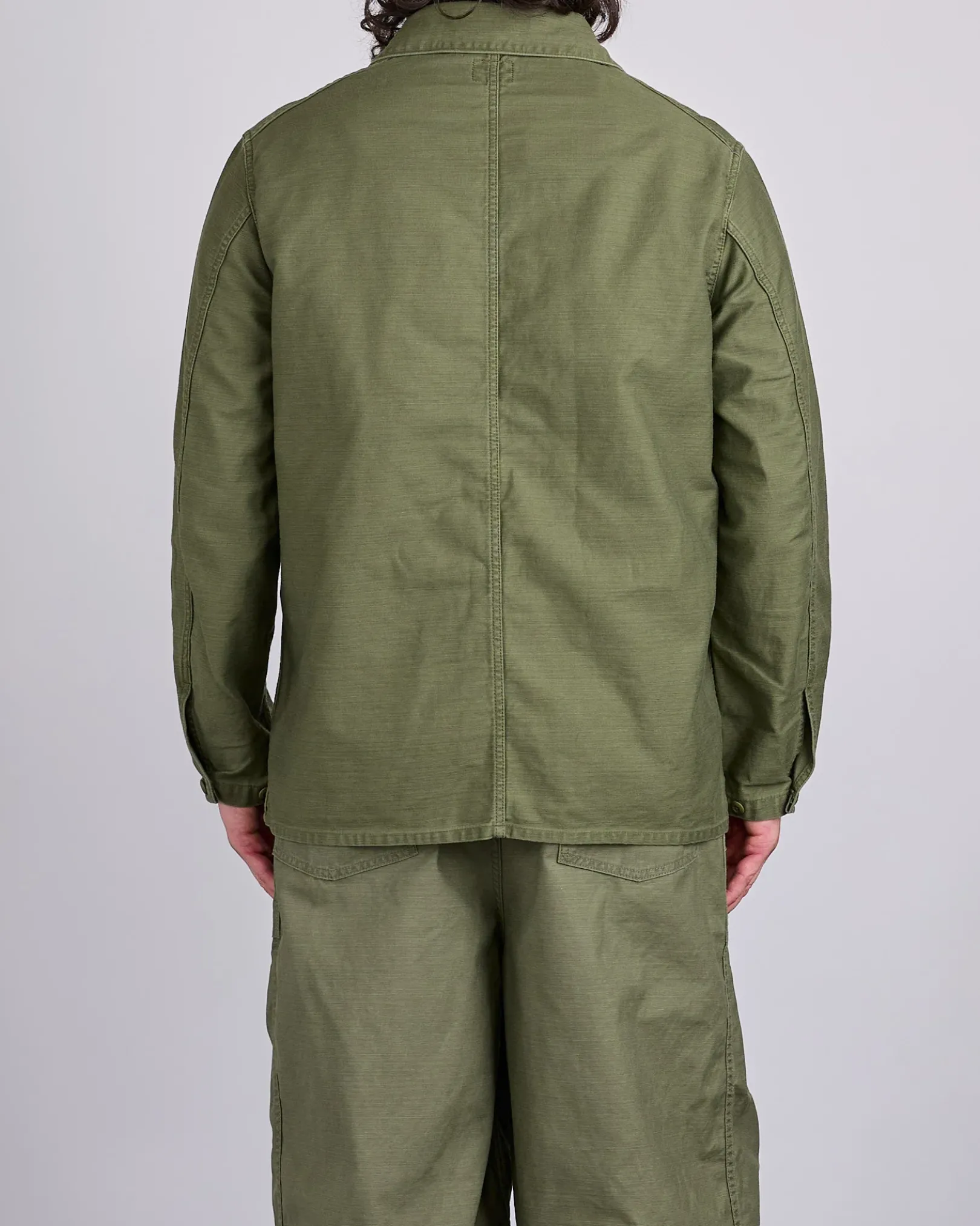Fashion Needles D.N. Coverall Jacket Back Sateen Olive