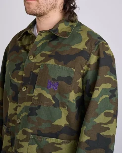 Fashion Needles D.N. Coverall Jacket Cotton Ripstop Woodland Camo