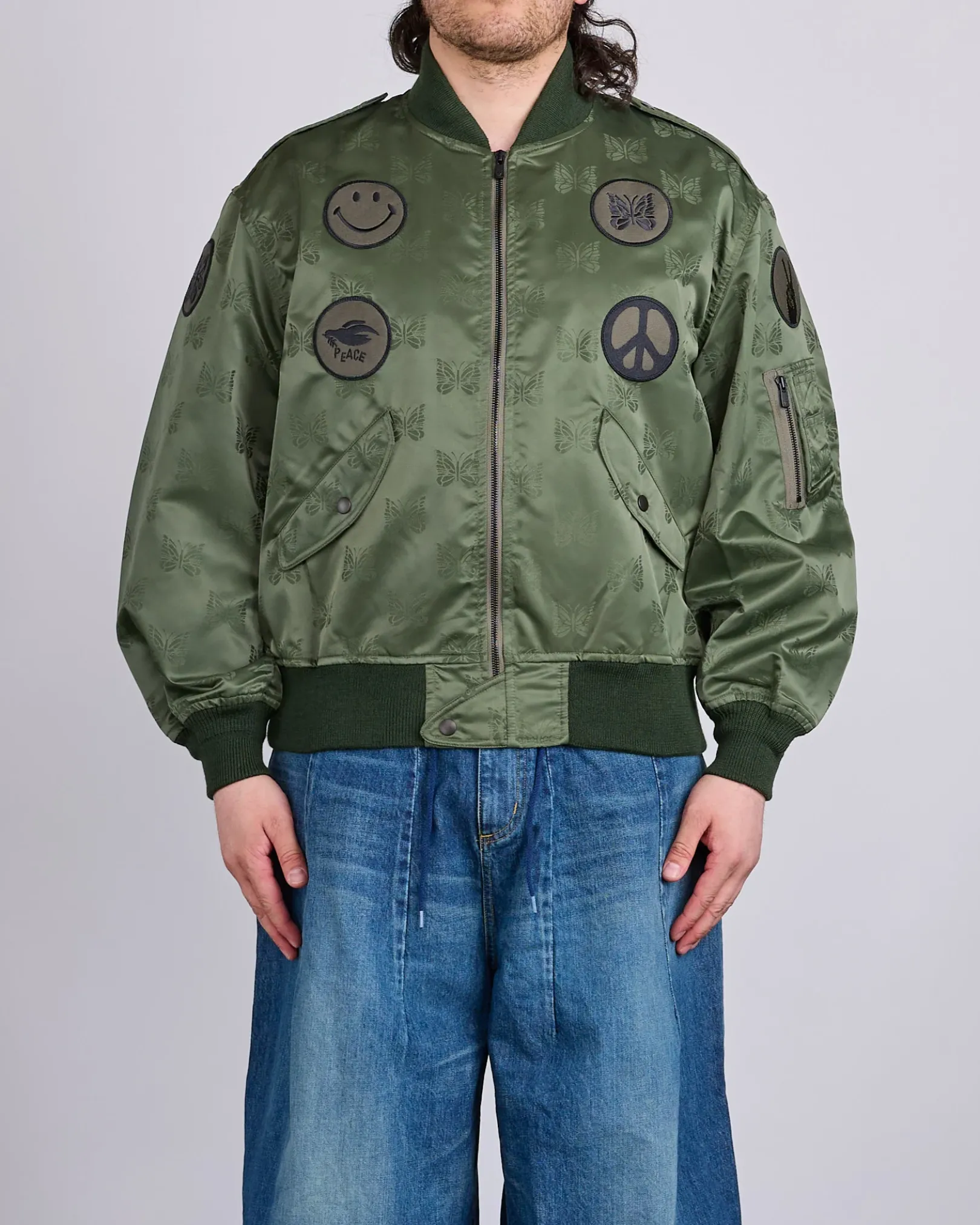 Hot Needles L2-B Jacket Papillon Jacquard Sateen Olive