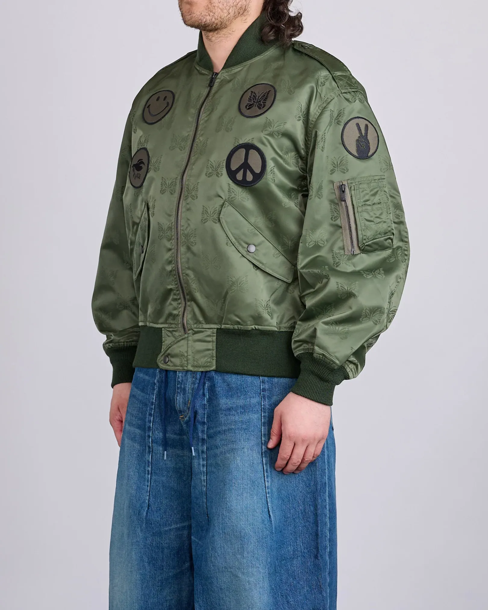 Hot Needles L2-B Jacket Papillon Jacquard Sateen Olive