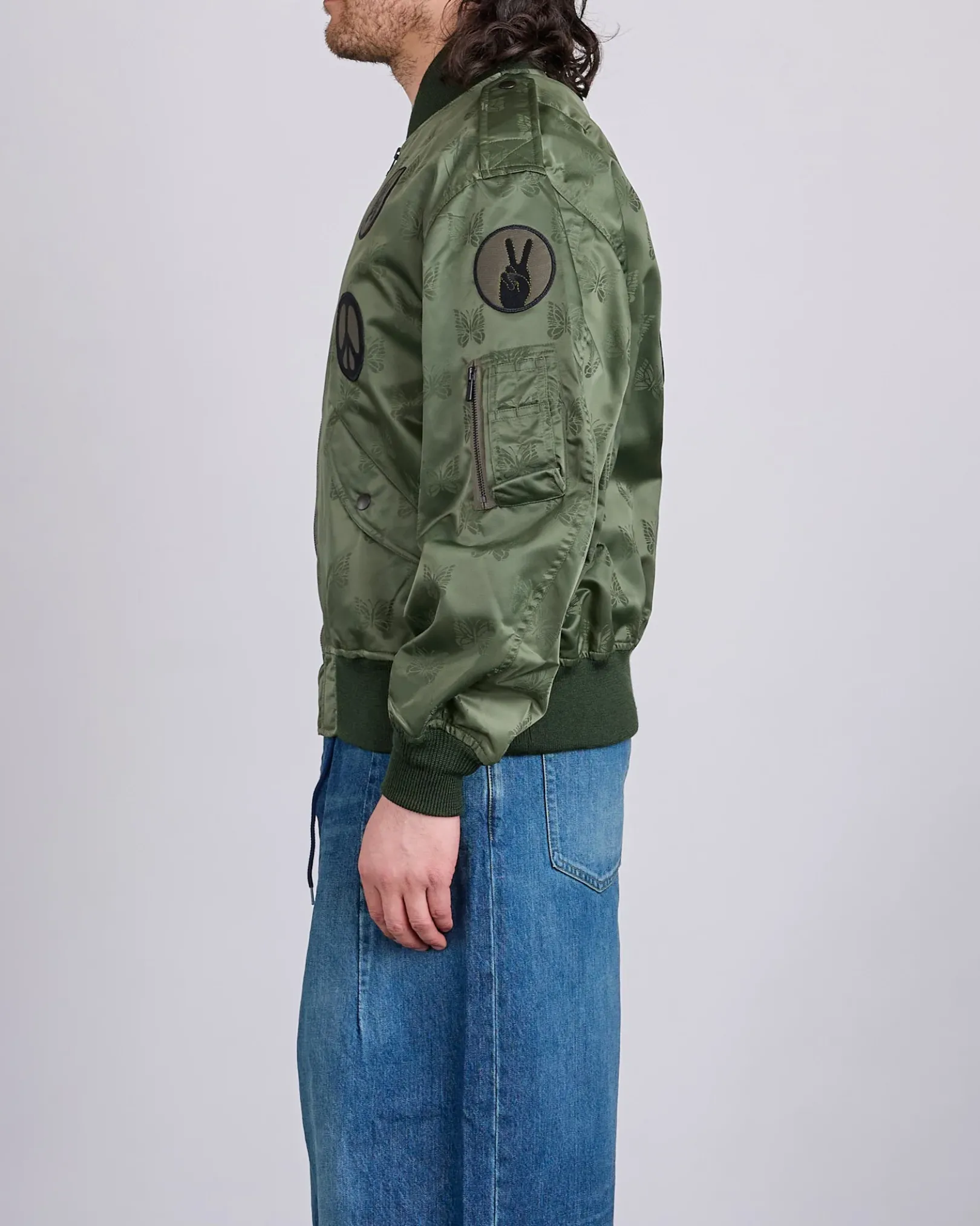 Hot Needles L2-B Jacket Papillon Jacquard Sateen Olive