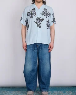 Best Needles x Kae Tanaka One-Up Rayon Shirt KT Papillon Light Blue
