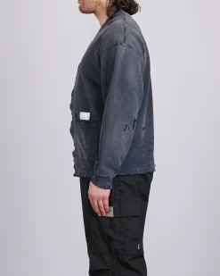 New Neighborhood Savage Cardigan Sweat Shirt Black