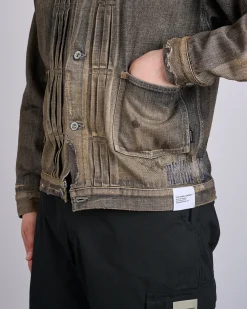 Online Neighborhood Savage Type-1 Denim Jacket MOD Black