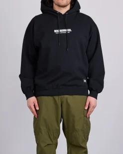 Fashion Neighborhood Solid Sweat Hoodie Black