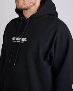 Fashion Neighborhood Solid Sweat Hoodie Black