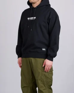 Fashion Neighborhood Solid Sweat Hoodie Black