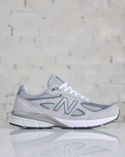 Fashion New Balance Men's U990v4 Made in USA Grey Silver