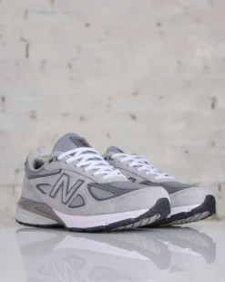 Fashion New Balance Men's U990v4 Made in USA Grey Silver