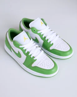 Fashion Nike Men's Air Jordan 1 Low SE White/Chlorophyll-Lightening