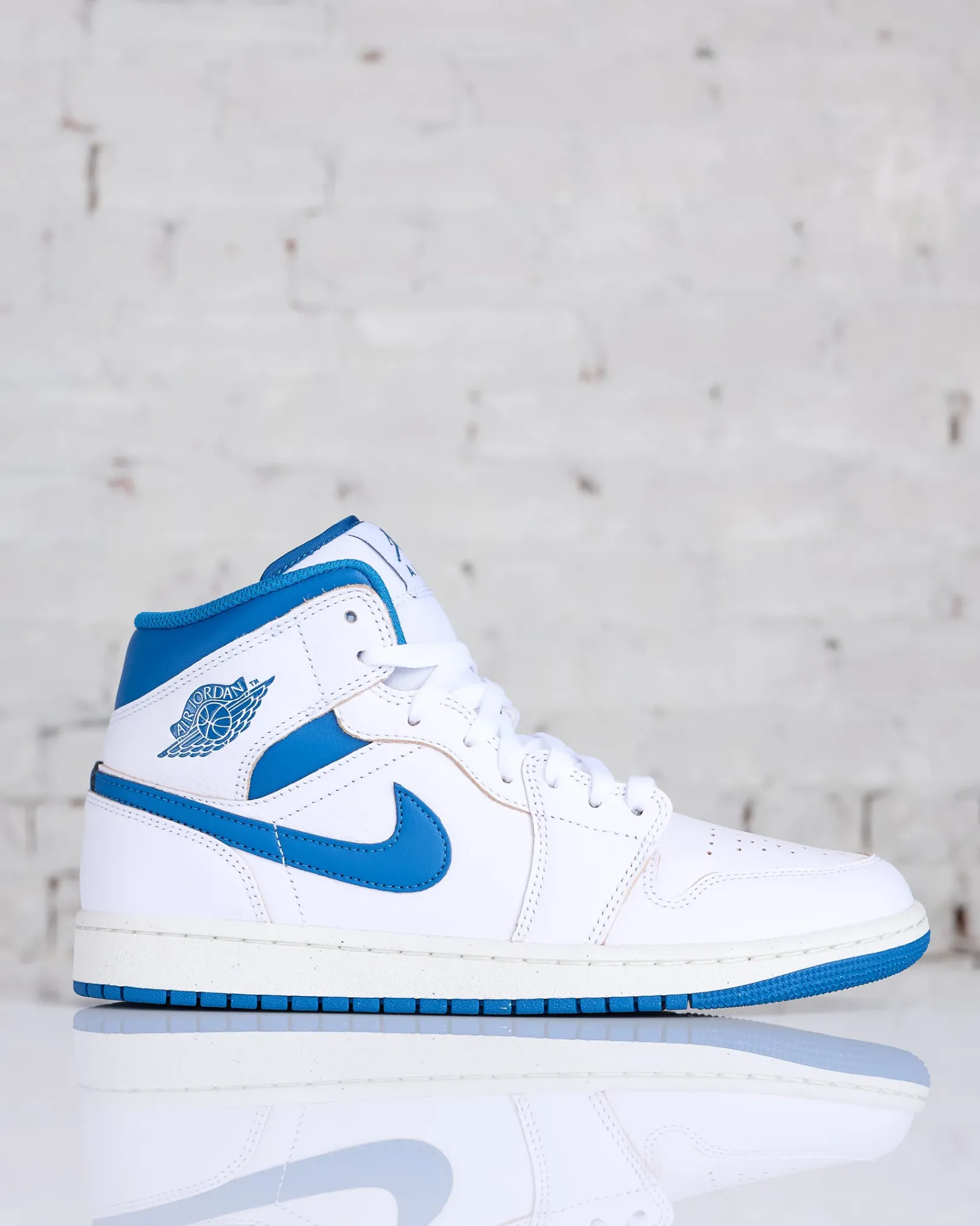 Best Nike Men's Air Jordan 1 Mid SE White/Industrial Blue-Sail