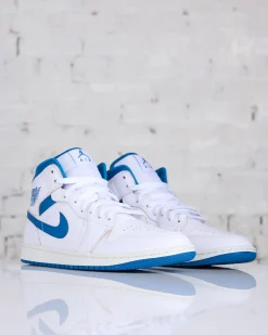 Best Nike Men's Air Jordan 1 Mid SE White/Industrial Blue-Sail