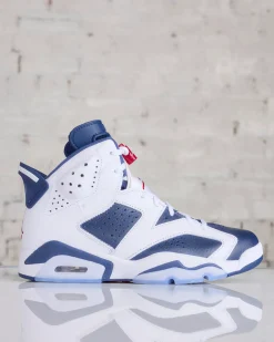 Best Nike Men's Air Jordan 6 Retro "Olympic" White Varsity Red-Midnight Navy