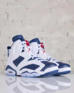 Best Nike Men's Air Jordan 6 Retro "Olympic" White Varsity Red-Midnight Navy