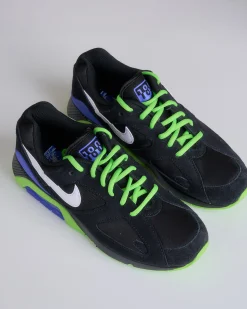 Discount Nike Men's Air Max 180 Black White-Action Green-Persian Violet