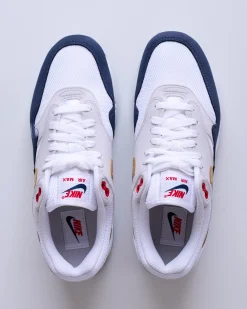 Discount Nike Men's Air Max 1 Obsidian/Metallic Gold-White
