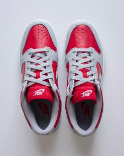 Online Nike Men's Dunk Low Varsity Red Silver-White FQ6965 600