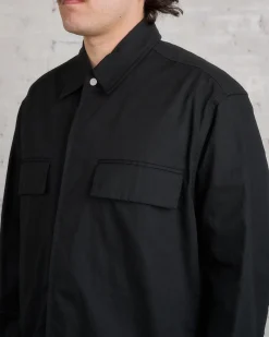 Outlet Norse Projects Felle Fine Broken Twill Overshirt Black