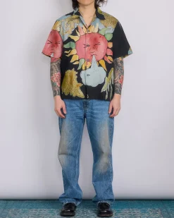 New Our Legacy Box Short Sleeve Button Shirt Solar Power Print