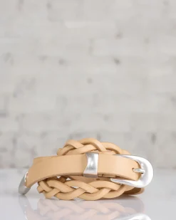 Clearance Our Legacy 2cm Braided Belt Natural Leather