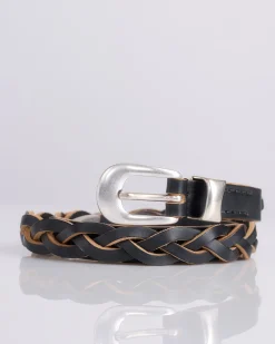 Sale Our Legacy 2cm Braided Leather Belt Black