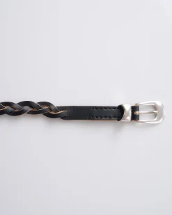 Sale Our Legacy 2cm Braided Leather Belt Black
