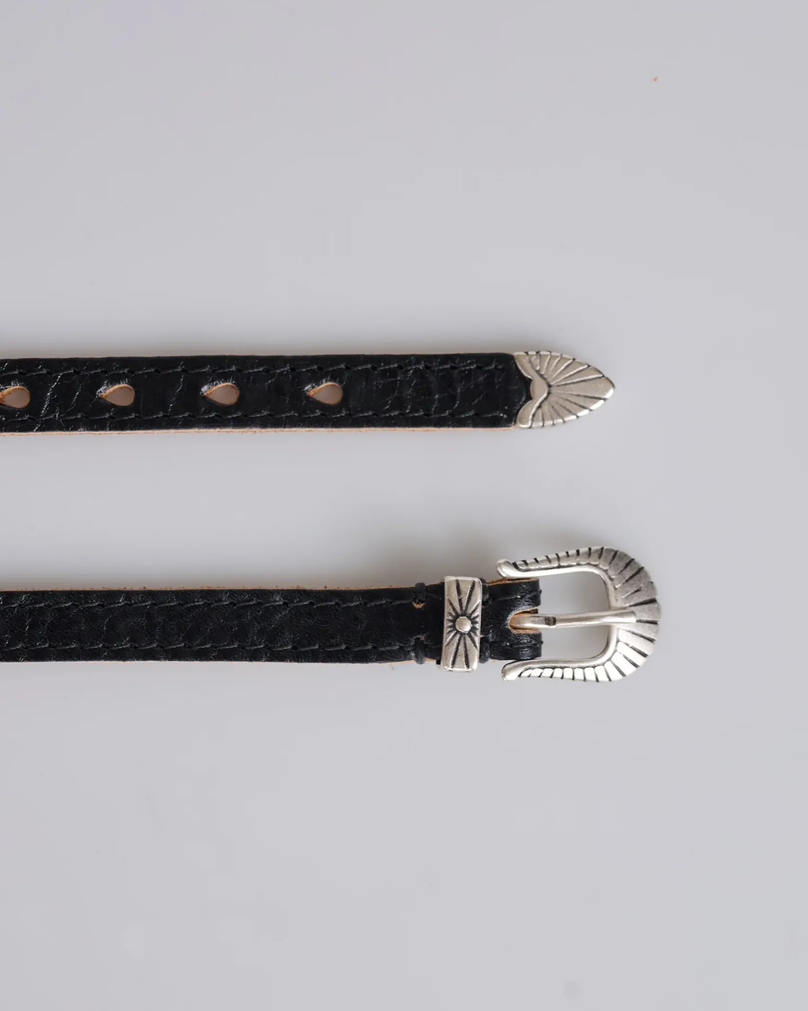Clearance Our Legacy Cowboy Wraparound Leather Bracelet Deep Black