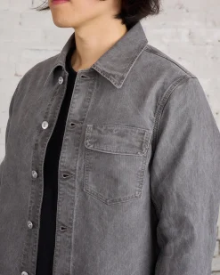 Sale Our Legacy Cut Rebirth Jacket Olive Pigment Coated Weave