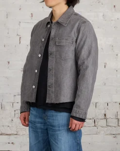 Sale Our Legacy Cut Rebirth Jacket Olive Pigment Coated Weave