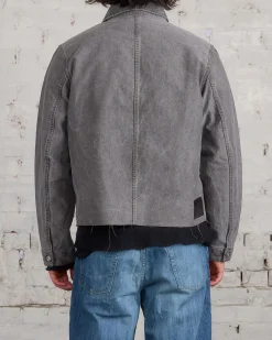 Sale Our Legacy Cut Rebirth Jacket Olive Pigment Coated Weave