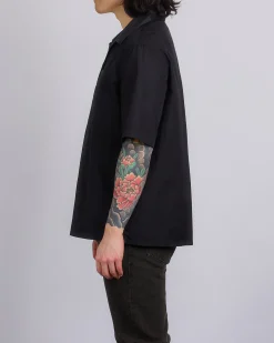 New Our Legacy Heusen Short Sleeve Button Shirt Black All Day Poplin