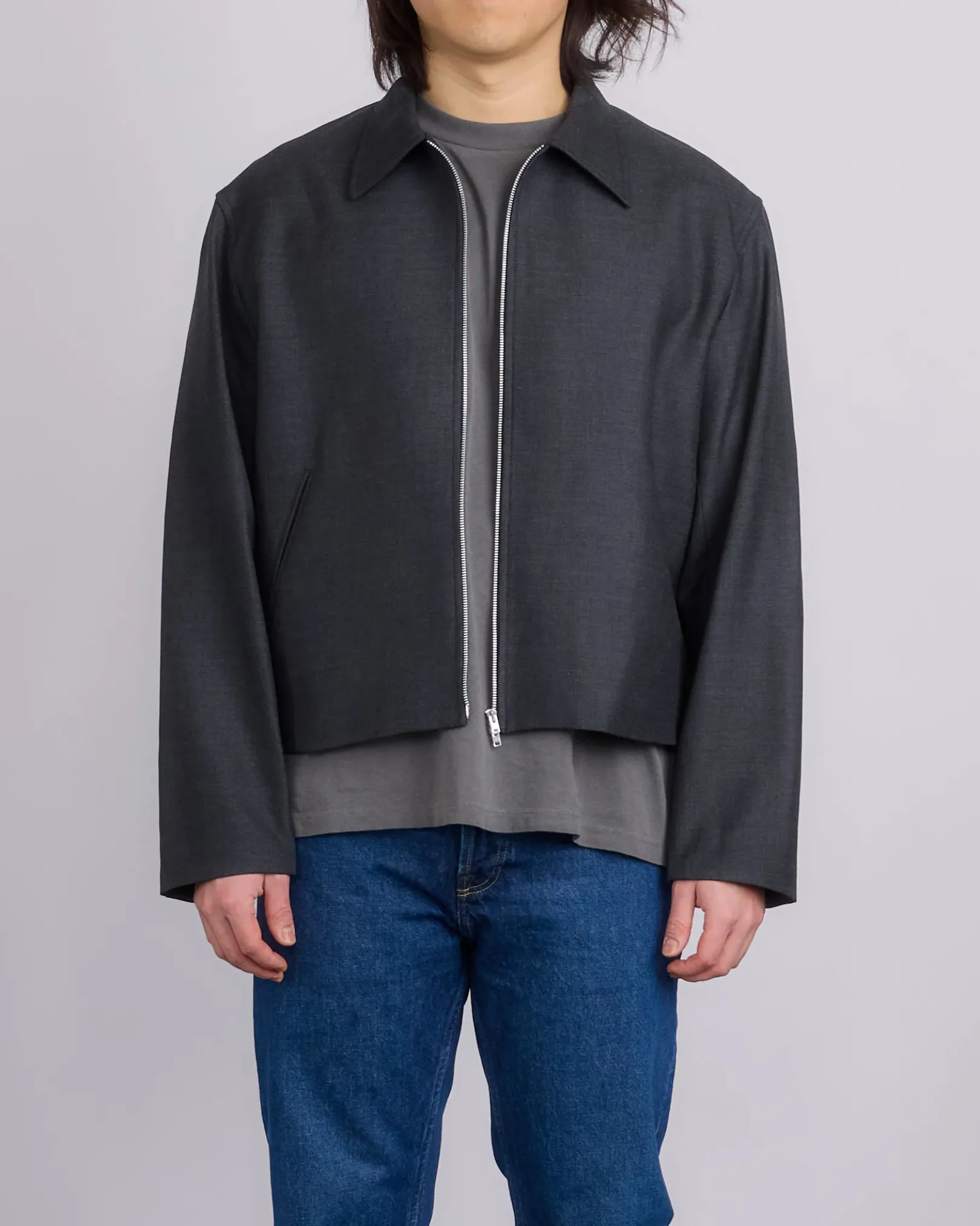 Hot Our Legacy Mini Jacket Premium Charcoal Office Wool