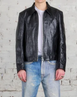 Hot Our Legacy Mini Jacket Top Dyed Black Leather