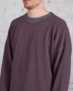 Fashion Our Legacy Popover Round Neck Sweater Silk Plum Habitable