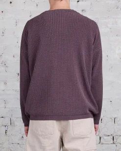 Fashion Our Legacy Popover Round Neck Sweater Silk Plum Habitable