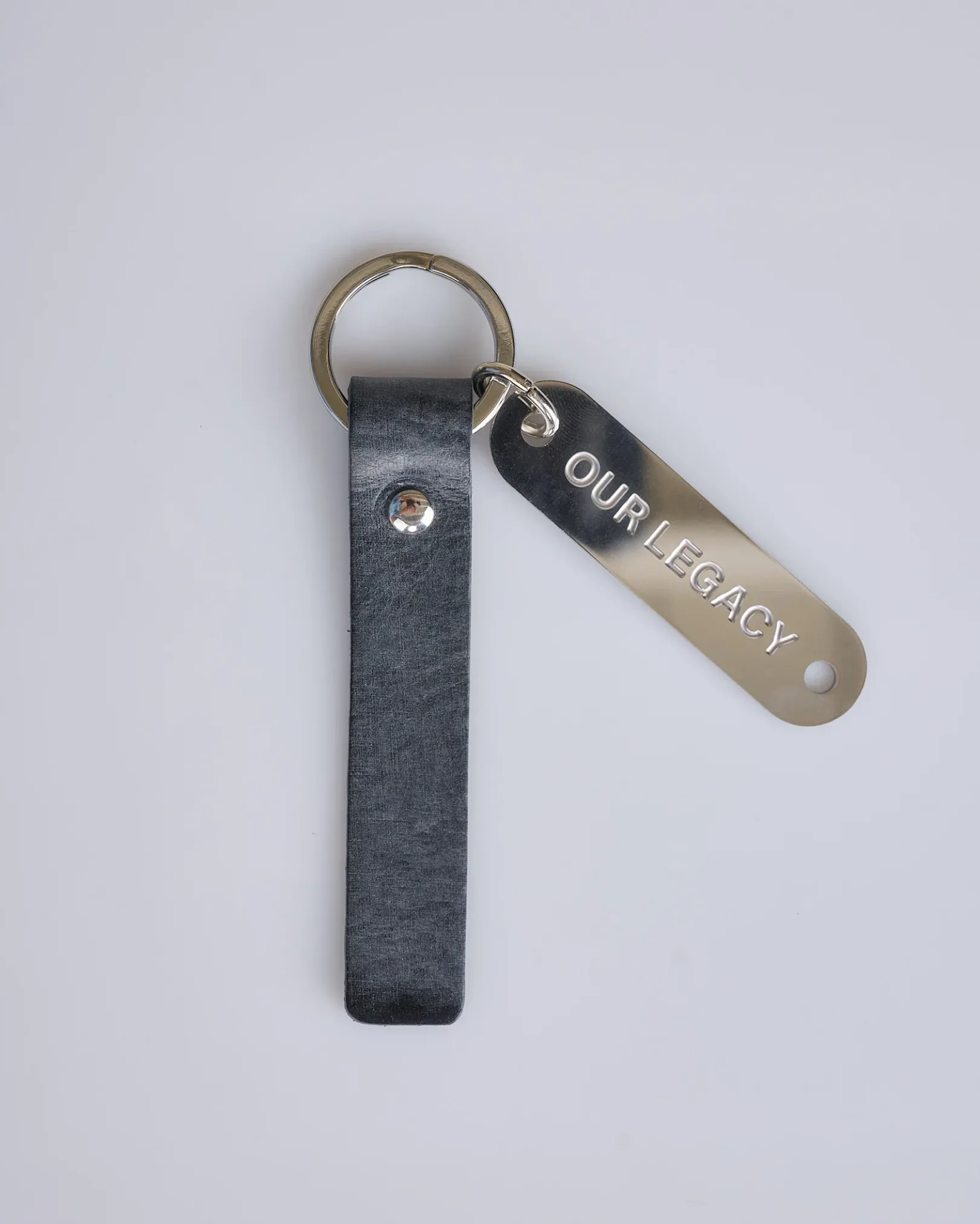 Hot Our Legacy Ring Keyring Grey Leather
