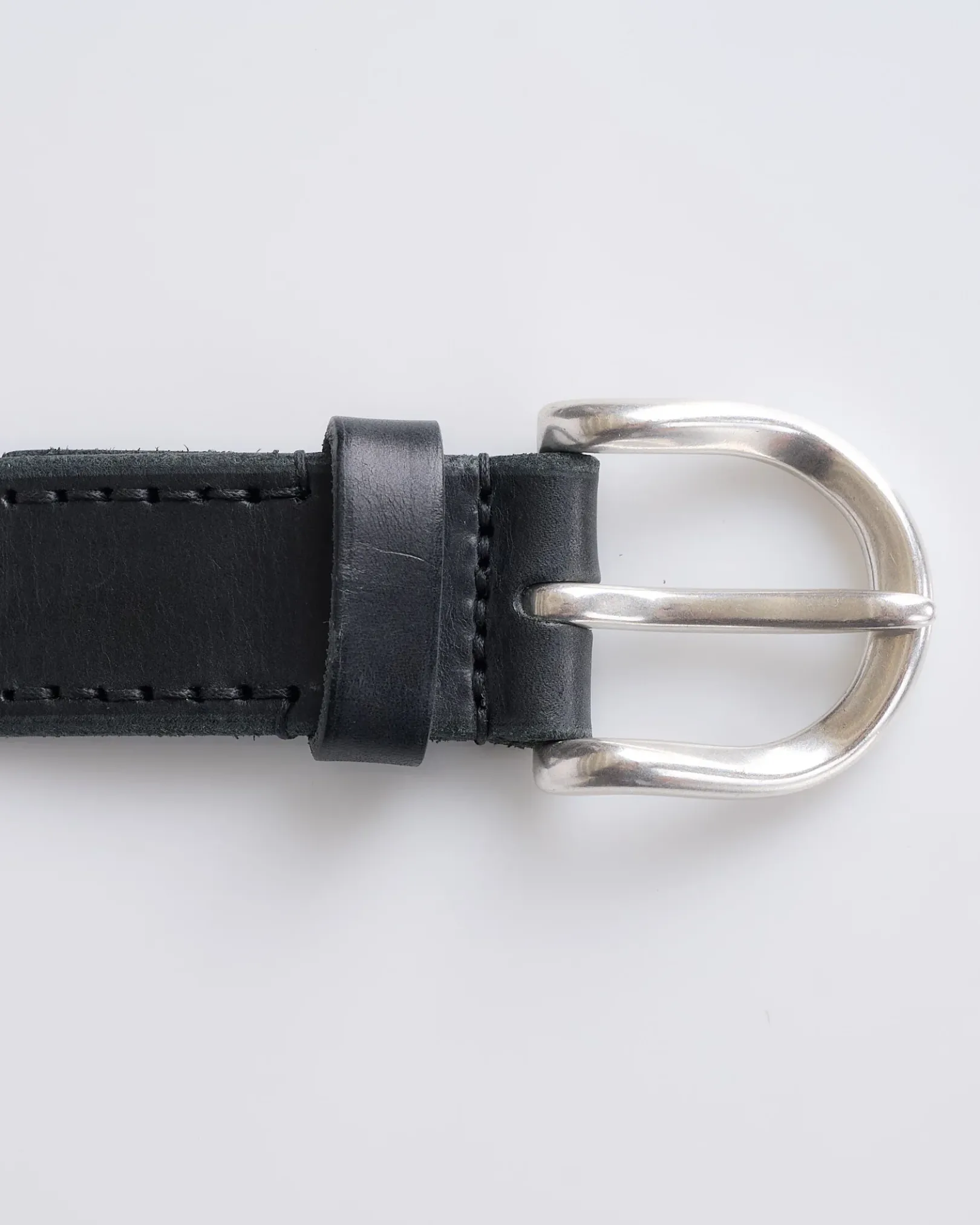 Fashion Our Legacy Star Fall Bridle Leather Belt Black