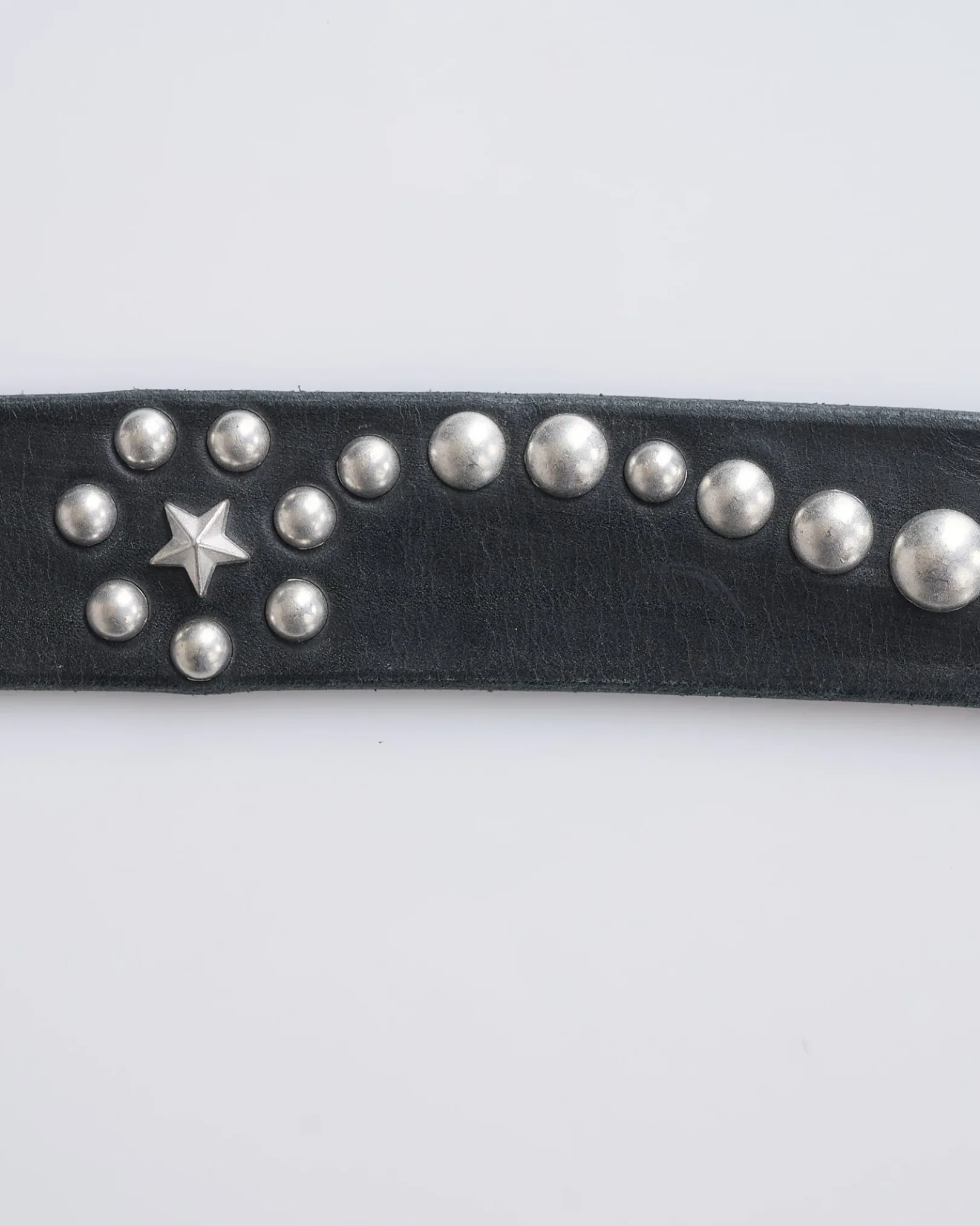 Fashion Our Legacy Star Fall Bridle Leather Belt Black