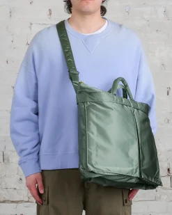 Discount Porter-Yoshida u0026 Co. Porter Tanker 2-Way Helmet Bag Sage Green