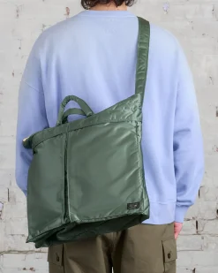 Discount Porter-Yoshida u0026 Co. Porter Tanker 2-Way Helmet Bag Sage Green