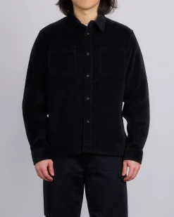 Clearance Reigning Champ Corduroy Campus Overshirt Black
