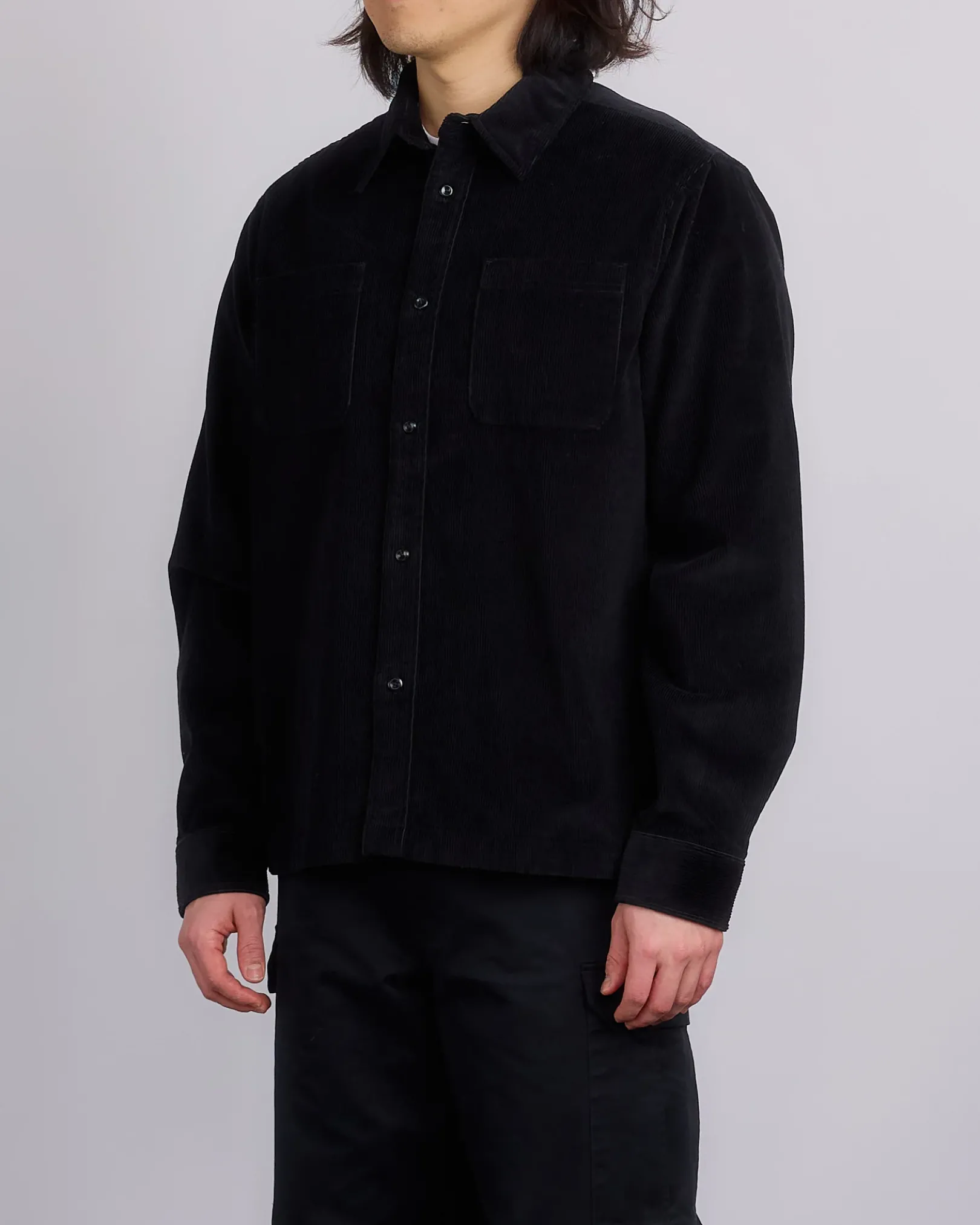 Clearance Reigning Champ Corduroy Campus Overshirt Black