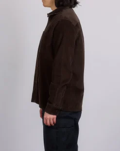 Discount Reigning Champ Corduroy Campus Overshirt Coffee