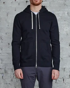 New Reigning Champ Core Full Zip Hood Black